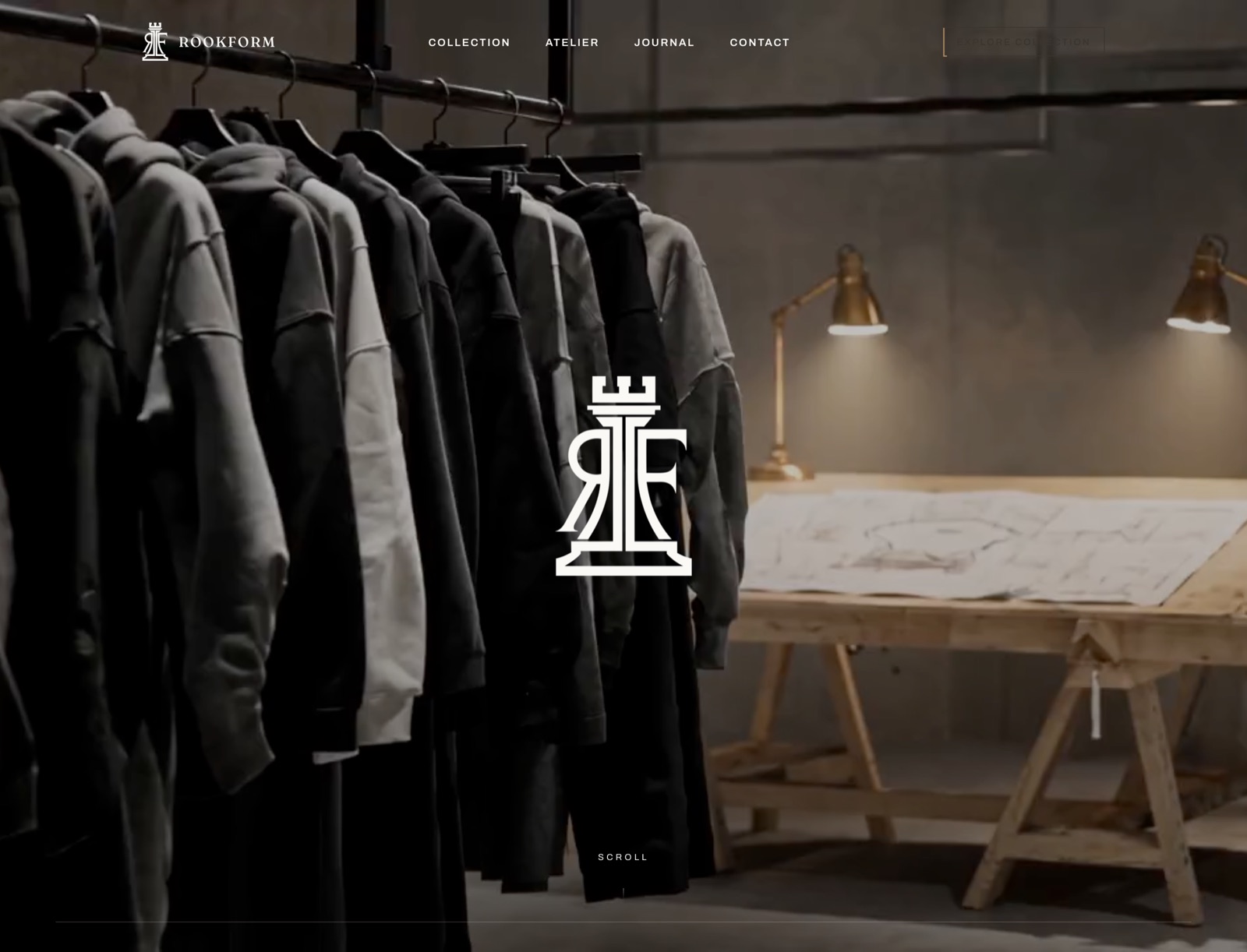 rookform.com landing page with the rook monogram